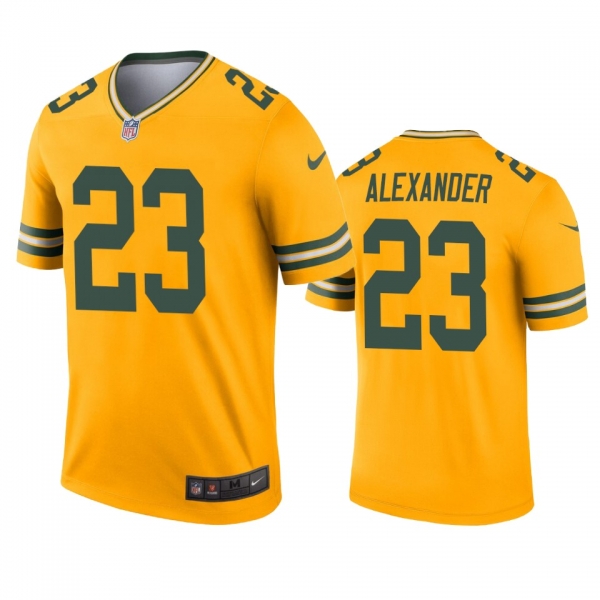 Green Bay Packers Jaire Alexander Gold Inverted Legend Jersey