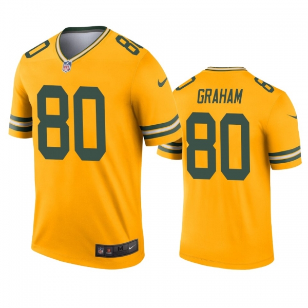 Green Bay Packers Jimmy Graham Gold Inverted Legend Jersey