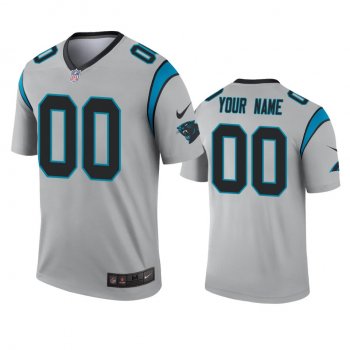 Carolina Panthers Custom Silver Inverted Legend Jersey