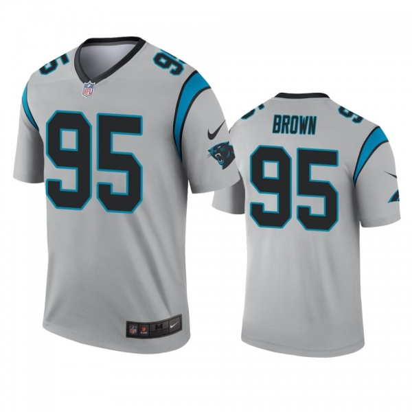 Carolina Panthers Derrick Brown Silver Inverted Legend Jersey