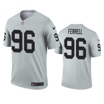 Oakland Raiders Clelin Ferrell Silver Inverted Legend Jersey