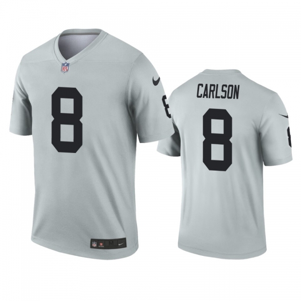 Oakland Raiders Daniel Carlson Silver Inverted Legend Jersey