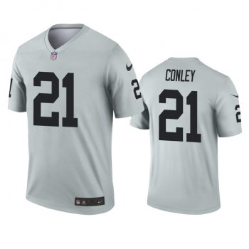 Oakland Raiders Gareon Conley Silver Inverted Legend Jersey