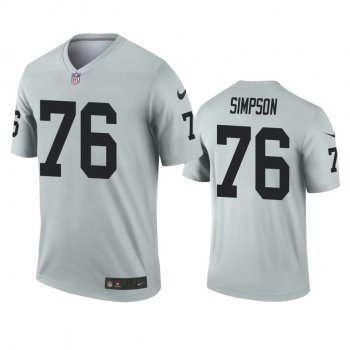 Las Vegas Raiders John Simpson Silver Inverted Legend Jersey