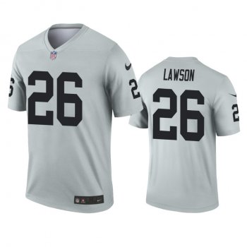 Oakland Raiders Nevin Lawson Silver Inverted Legend Jersey