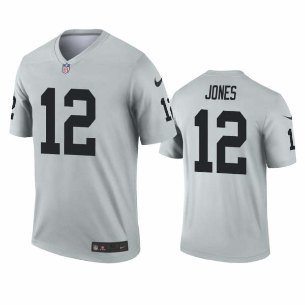 Oakland Raiders Zay Jones Silver Inverted Legend Jersey