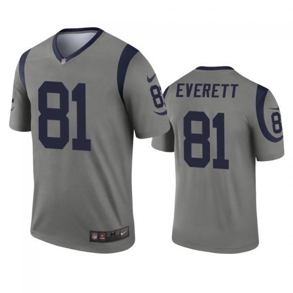 Los Angeles Rams Gerald Everett Gray Inverted Legend Jersey