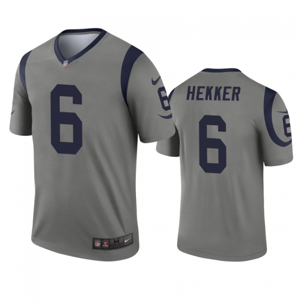 Los Angeles Rams Johnny Hekker Gray Inverted Legend Jersey