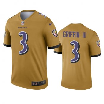 Baltimore Ravens Robert Griffin III Gold Inverted Legend Jersey