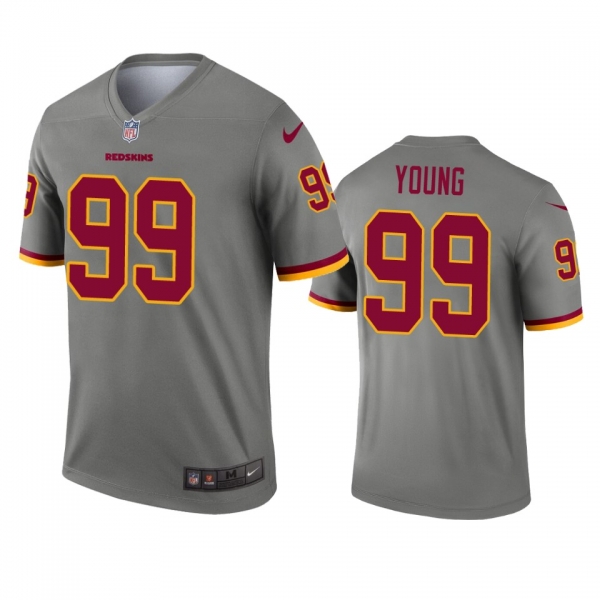 Washington Redskins Chase Young Gray Inverted Legend Jersey