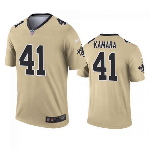 New Orleans Saints Alvin Kamara Gold Inverted Legend Jersey