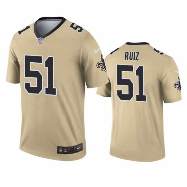 New Orleans Saints Cesar Ruiz Gold Inverted Legend Jersey