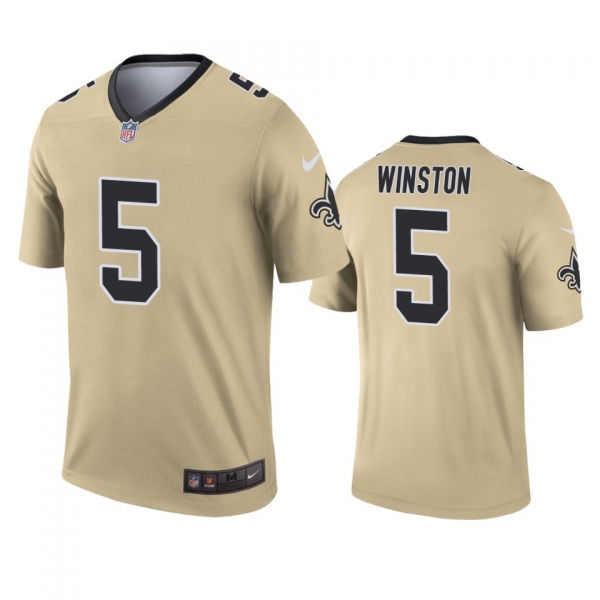 New Orleans Saints Jameis Winston Gold Inverted Legend Jersey