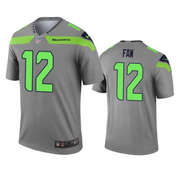 Seattle Seahawks 12th Fan Gray Inverted Legend Jersey