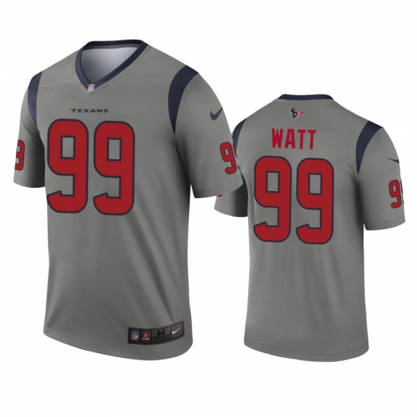 Houston Texans J.J. Watt Gray Inverted Legend Jersey