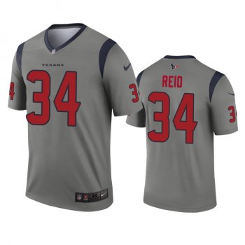 Houston Texans John Reid Gray Inverted Legend Jersey