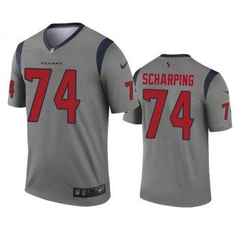 Houston Texans Max Scharping Gray Inverted Legend Jersey