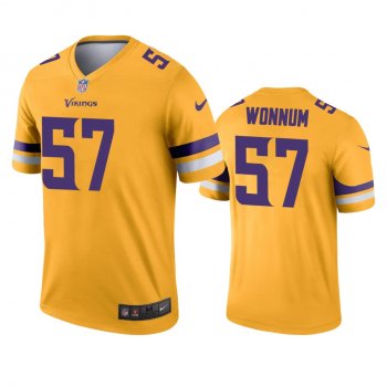 Minnesota Vikings D.J. Wonnum Gold Inverted Legend Jersey