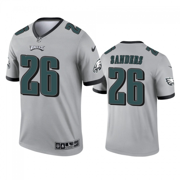 Philadelphia Eagles Miles Sanders Silver 2021 Inverted Legend Jersey