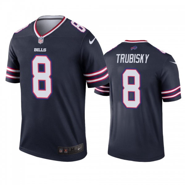 Buffalo Bills Mitchell Trubisky Navy Inverted Legend Jersey