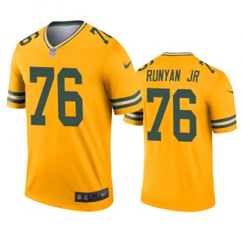 Green Bay Packers Jon Runyan Jr. Gold Inverted Legend Jersey