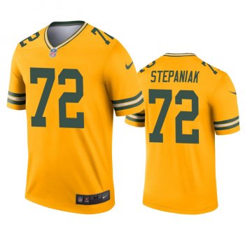 Green Bay Packers Simon Stepaniak Gold Inverted Legend Jersey