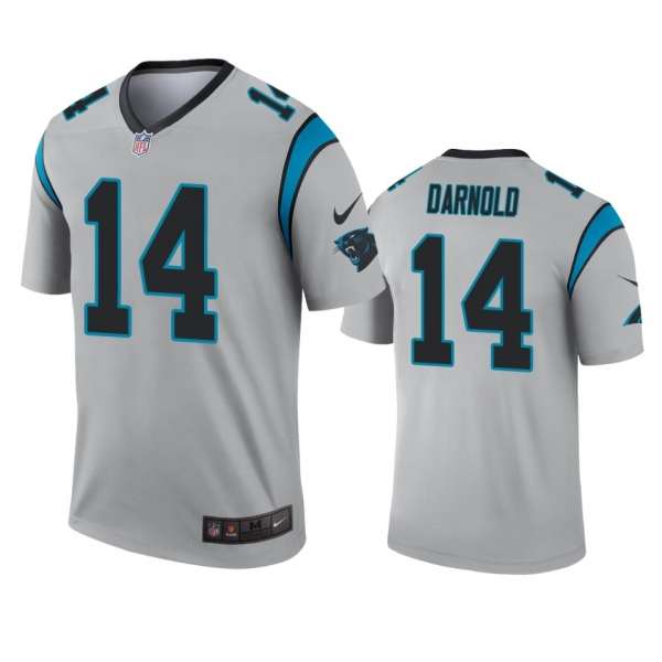 Carolina Panthers Sam Darnold Silver Inverted Legend Jersey