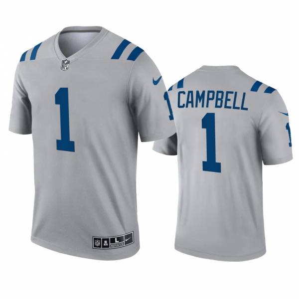 Indianapolis Colts Parris Campbell Gray 2021 Inverted Legend Jersey