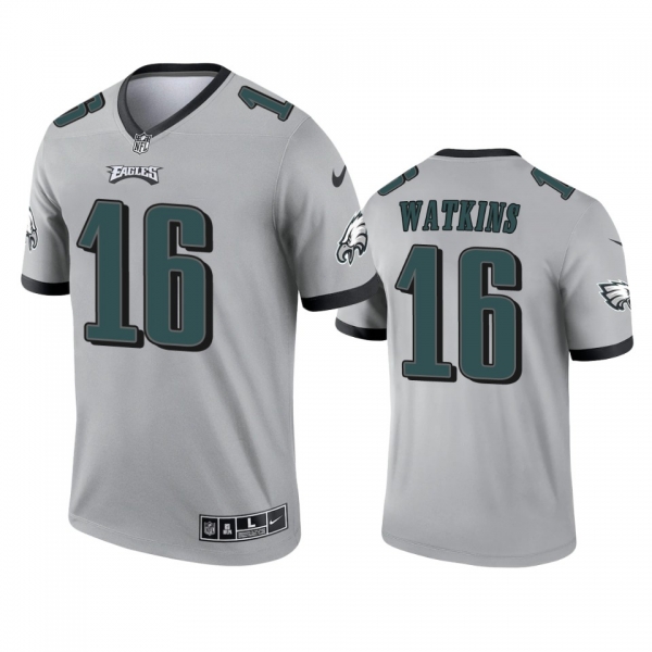 Philadelphia Eagles Quez Watkins Silver 2021 Inverted Legend Jersey