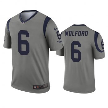 Los Angeles Rams John Wolford Gray Inverted Legend Jersey