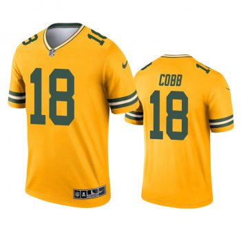 Green Bay Packers Randall Cobb Gold 2021 Inverted Legend Jersey