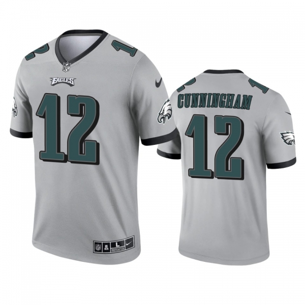 Philadelphia Eagles Randall Cunningham Silver 2021 Inverted Legend Jersey