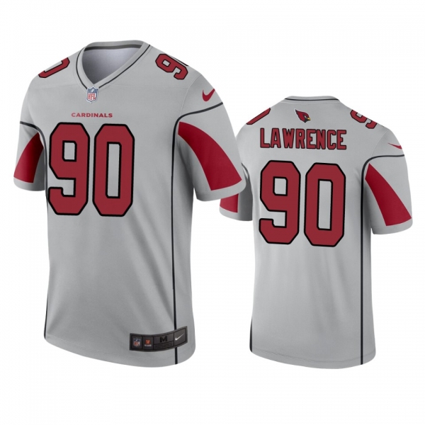 Arizona Cardinals Rashard Lawrence Silver Inverted Legend Jersey