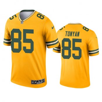 Green Bay Packers Robert Tonyan Gold 2021 Inverted Legend Jersey