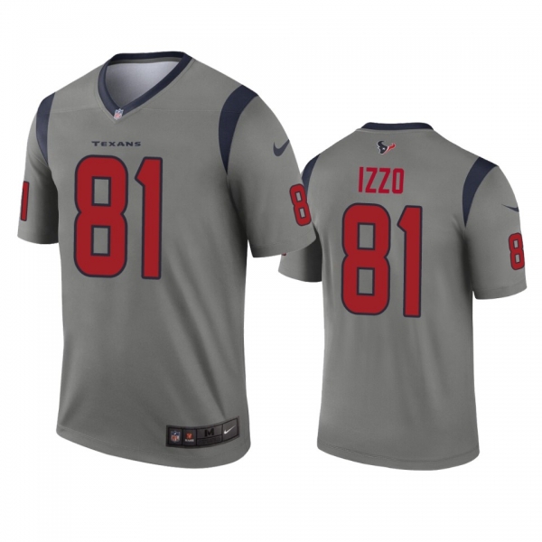 Houston Texans Ryan Izzo Gray Inverted Legend Jersey