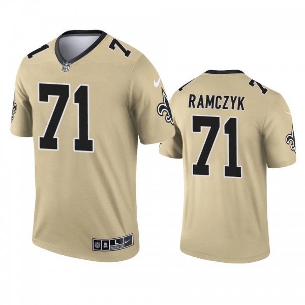 New Orleans Saints Ryan Ramczyk Gold 2021 Inverted Legend Jersey