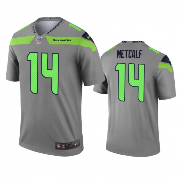 Seattle Seahawks DK Metcalf Gray Inverted Legend Jersey