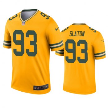 Green Bay Packers Tedarrell Slaton Gold Inverted Legend Jersey