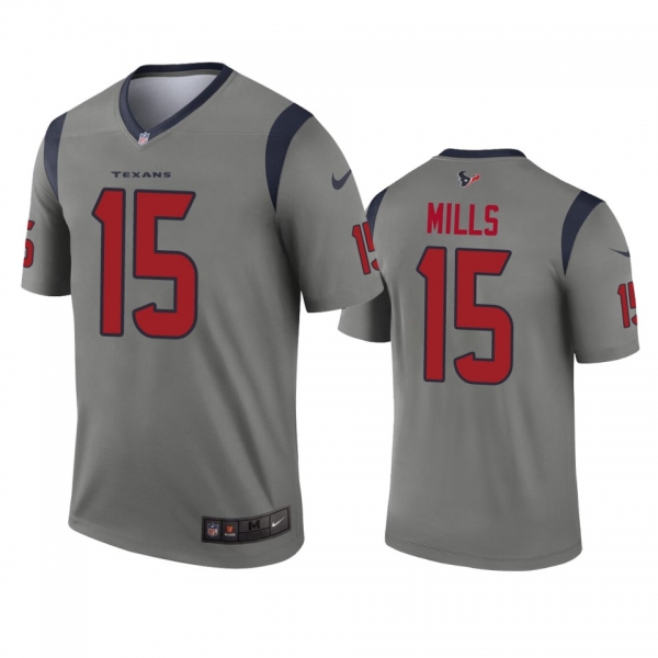 Houston Texans Davis Mills Gray Inverted Legend Jersey