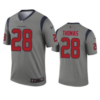 Houston Texans Michael Thomas Gray Inverted Legend Jersey