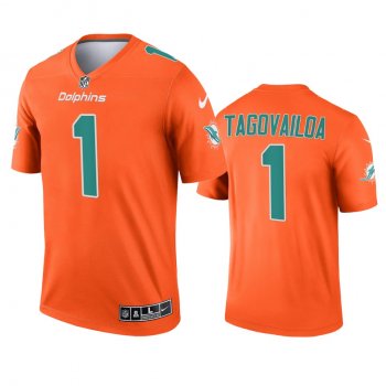 Miami Dolphins Tua Tagovailoa Orange 2021 Inverted Legend Jersey