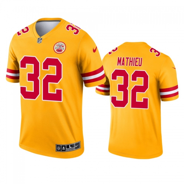 Kansas City Chiefs Tyrann Mathieu Yellow 2021 Inverted Legend Jersey