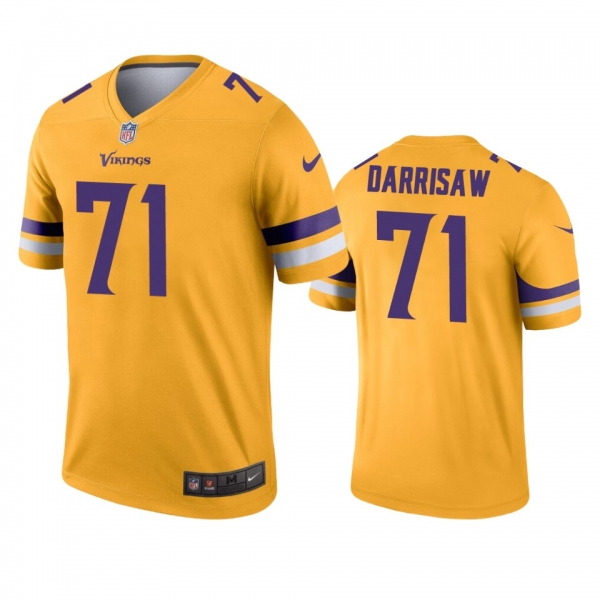 Minnesota Vikings Christian Darrisaw Gold Inverted Legend Jersey