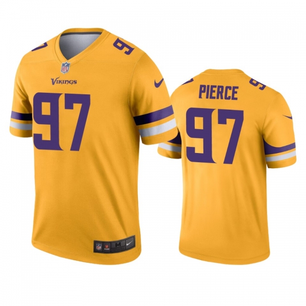 Minnesota Vikings Michael Pierce Gold Inverted Legend Jersey