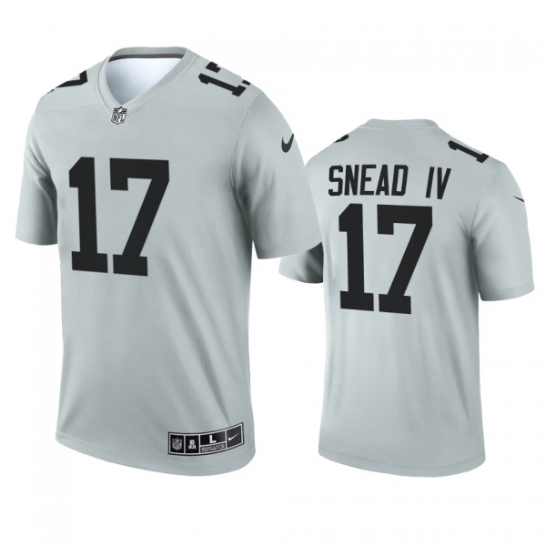 Las Vegas Raiders Willie Snead IV Silver 2021 Inverted Legend Jersey