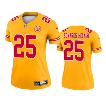 Women's Kansas City Chiefs Clyde Edwards-Helaire Gold Inverted Legend Jersey