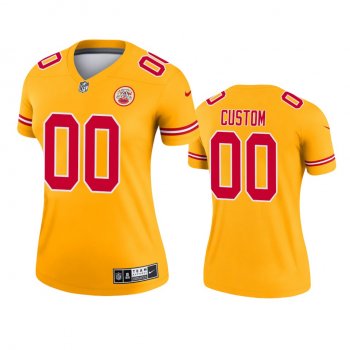 Women's Kansas City Chiefs Custom Gold Inverted Legend Jersey