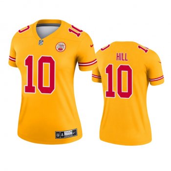 Women's Kansas City Chiefs Tyreek Hill Gold Inverted Legend Jersey