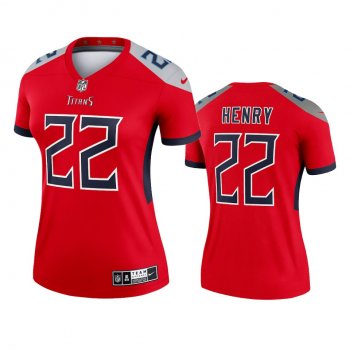 Women's Tennessee Titans Derrick Henry Red Inverted Legend Jersey