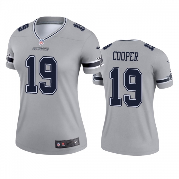 Women's Dallas Cowboys Amari Cooper Silver Inverted Legend Jersey